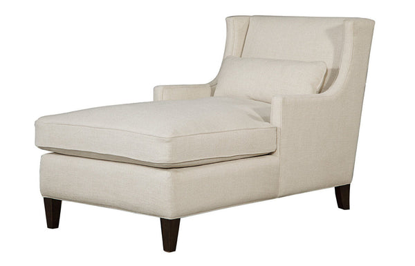 Matilda Cream "Quick Ship" Wing Back Fabric Chaise Lounge