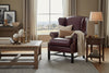 Image of Seton Chippendale Style Leather Accent Arm Chair