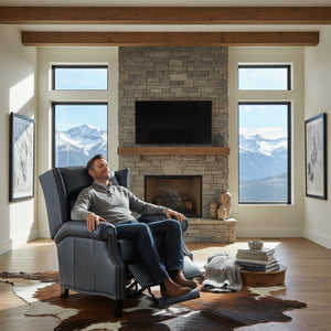 Bennett Leather Wing Back Reclining Chair