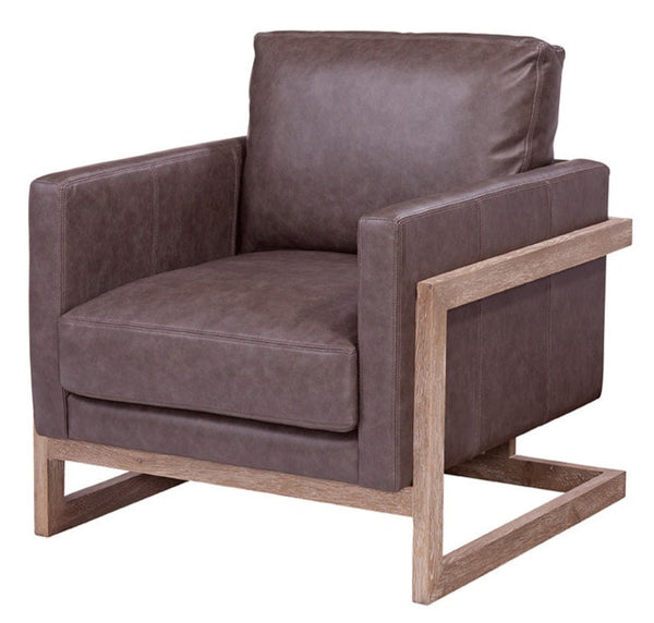 Blake "Quick Ship" Track Arm Pillow Back Leather Chair