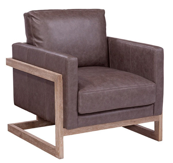 Blake "Quick Ship" Track Arm Pillow Back Leather Chair