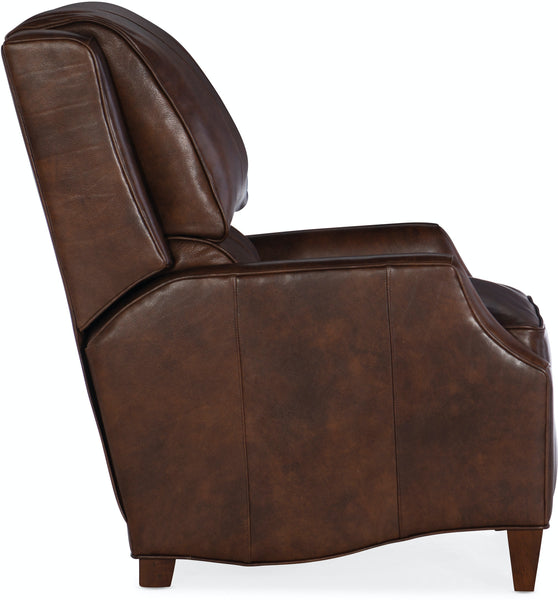 Bosworth Leather Bustle Pillow Back Recliner