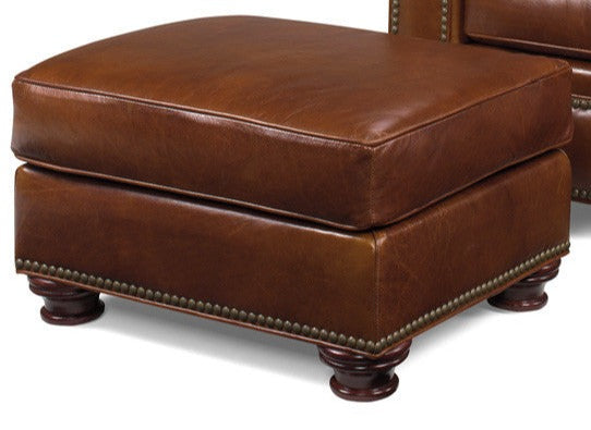 Bowman "Designer Style" Leather Footstool Ottoman