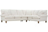 Image of Brin "Quick Ship" Two Piece Rolled Arm Fabric Sectional Sofa