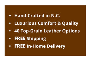 Alvin High Leg Leather Pillow Back Recliner
