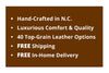 Image of Chamberlain Leather Wingback Recliner Chair