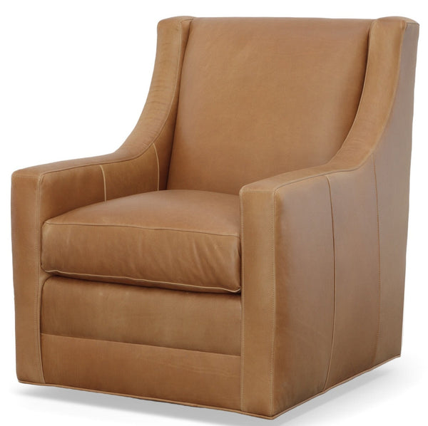 Buckingham Leather SWIVEL Accent Chair