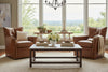 Image of Cabot Gamma "Quick Ship" Leather Swivel Accent Chair -OUT OF STOCK UNTIL 4/30/26