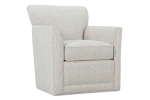 Caroline "Quick Ship" SWIVEL Small Contemporary Fabric Arm Chair