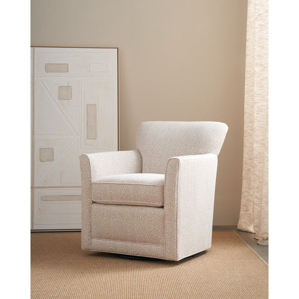 Caroline "Quick Ship" SWIVEL/GLIDER Small Contemporary Fabric Arm Chair