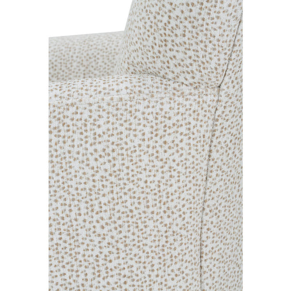 Caroline "Quick Ship" SWIVEL Small Contemporary Fabric Arm Chair