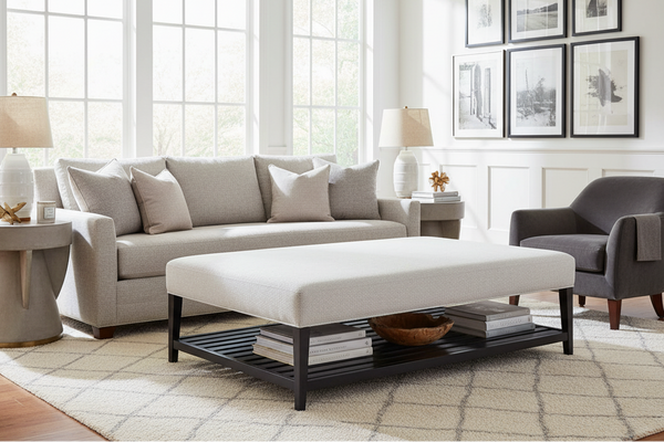 Casper "Quick Ship" Rectangular 59 Inch Bench Ottoman