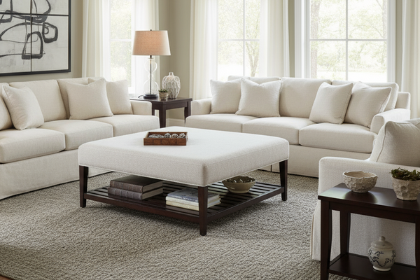 Casper "Quick Ship" Square 43 Inch Bench Ottoman