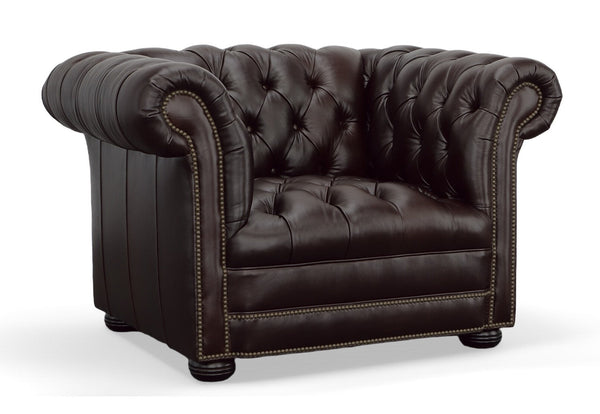 Chesterfield Tufted Leather Sofa Furniture Collection