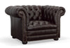 Image of Chesterfield Tufted Leather Sofa Furniture Collection