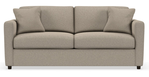 City 77 Inch Small Spaces Fabric Pillow Back Small Queen Sleeper Sofa