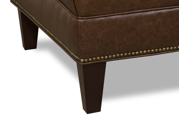 Clark 48 Inch Long Leather Coffee Table Bench