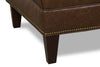 Image of Clark 48 Inch Long Leather Coffee Table Bench