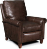 Image of Clifford Rolled Arm Pillow Back Leather Recliner