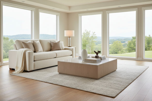 Sadie 84 Inch "Quick Ship" Deep Seat Studio Size Fabric Sofa