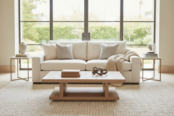 Sadie 84 Inch "Quick Ship" Deep Seat Studio Size Fabric Sofa