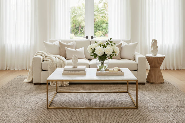 Sadie 96 Inch "Quick Ship" Oversized Deep Seat Fabric Sofa