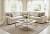 Image of Sadie Cream "Quick Ship" Three Piece Pillow Back Sectional (As Configured)
