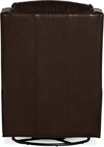 Cranford Power Leather SWIVEL / GLIDER Bustle Pillow Back Recliner