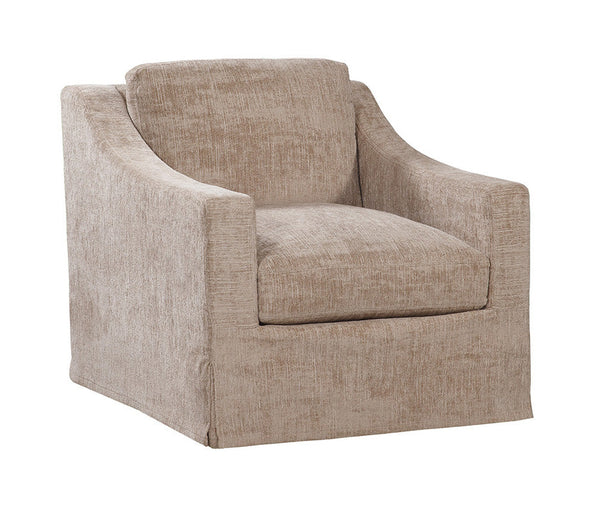 Mia Driftwood "Quick Ship" Slipcovered SWIVEL Accent Chair