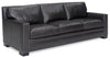 Image of Durango 103 Inch Large Square Arm Leather Pillow Back Couch With Nails