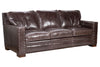 Image of Durango 90 Inch Large Square Arm Leather Pillow Back Couch With Nails
