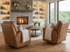 Image of Erikson Leather SWIVEL/GLIDER Pillow Back Reclining Chair