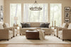 Image of Evan 36", 40", 44", Or 48" Inch Round Leather Ottoman (4 Sizes Available)
