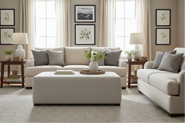 Evelyn 62 Inch Large Bench Fabric Upholstered Ottoman