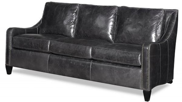 Everett 81 Inch Apartment Size Leather Sofa