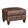Image of Harris Pillow Top Leather Ottoman