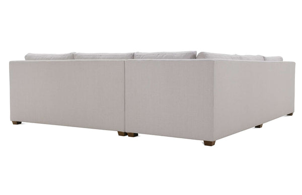 Faith Quick Ship Two Piece Bench Seat Pillow Back Sectional (As Configured)