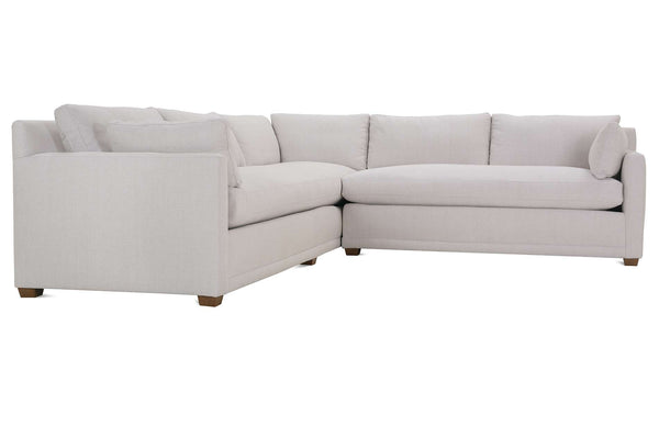 Faith Quick Ship Two Piece Bench Seat Pillow Back Sectional (As Configured)