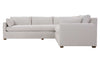 Image of Faith "Quick Ship" Two Piece Track Arm Fabric Sectional Sofa
