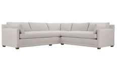Faith "Quick Ship" Two Piece Track Arm Fabric Sectional Sofa