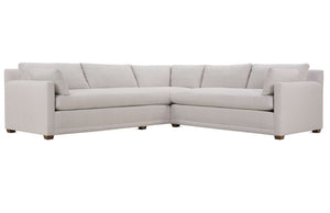 Faith Quick Ship Two Piece Bench Seat Pillow Back Sectional (As Configured)