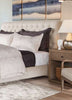 Image of Finn Fabric "Quick Ship" Upholstered Queen Or King Tufted Bed With Nailhead Trim-Queen Out of Stock Until 04/30/2024