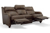 Image of Francis Power Reclining "Wall Hugger" Leather Sofa Collection