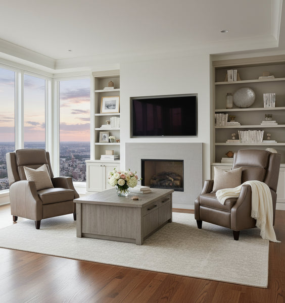 Gabriel Lenado Leather "Quick Ship" Small Scale Recliner