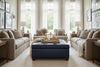 Image of Gaines STORAGE 36", 40", 44", Or 48" Inch Square Leather Ottoman (4 Sizes Available)