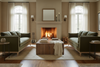 Image of Georgia 86 Inch "Quick Ship" Single Bench Seat Olive Green Velvet Sofa