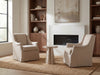 Image of Meribelle "Quick Ship" 360 Degree Swivel Fabric Accent Chair