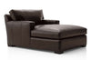 Image of Harrison Grand Scale Leather Two Arm Chaise Lounge