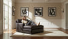 Image of Harrison Grand Scale Leather Two Arm Chaise Lounge