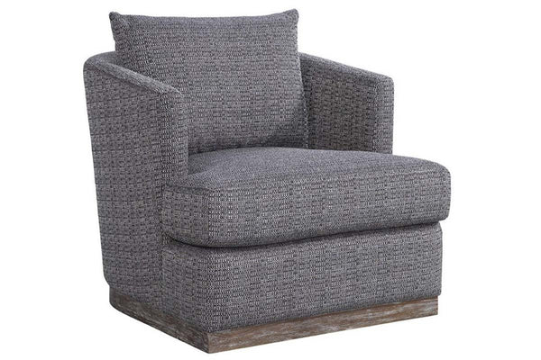 Holland Granite "Quick Ship" Swivel Fabric Accent Chair